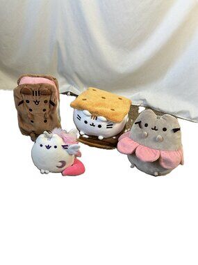 Pusheen Lot of 4 Plush Stuffed Animals S'more, Unicorn, Cat